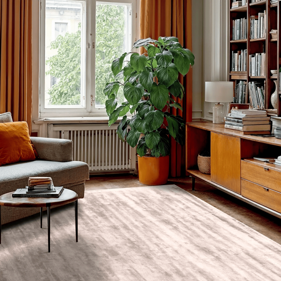 Viskoosimatto 'Jodhpur' 70x200cm - Vaaleanharmaa/Beige