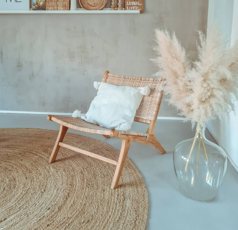 Pyöreä matto 'Flätan' 200cm - Jute