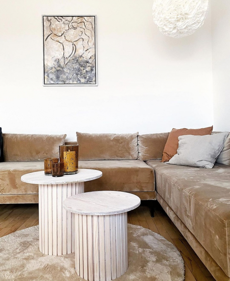 Pyöreä matto 'Arnaga Super Soft' 160cm - Beige