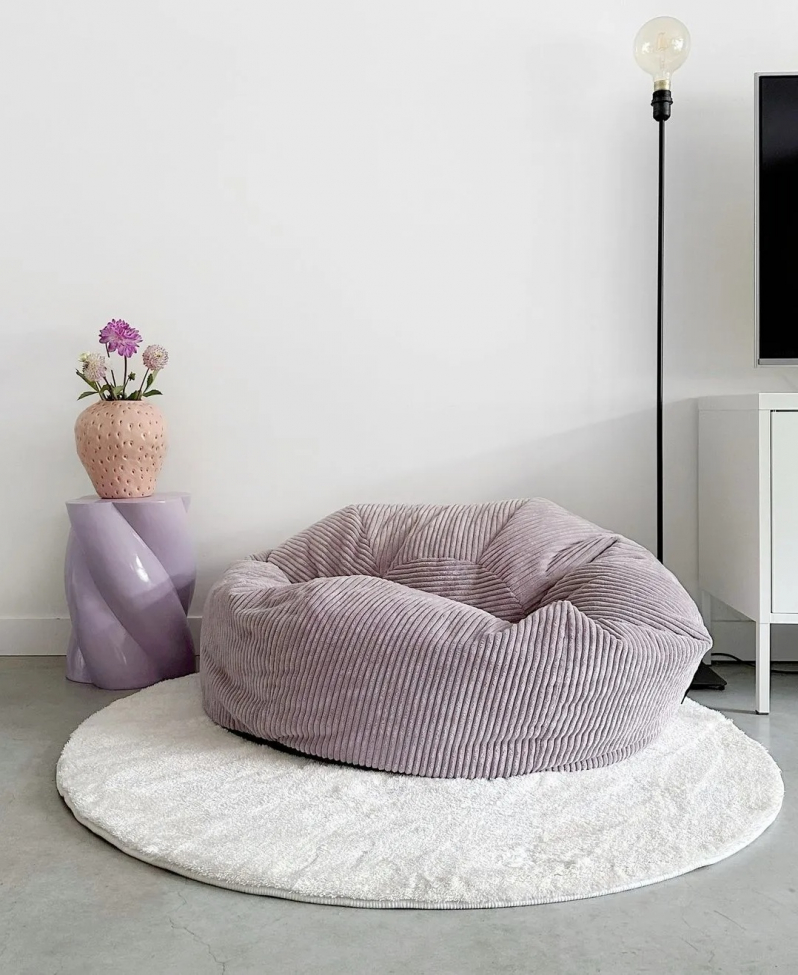 Pyöreä matto 'Aranga Super Soft' 80cm - Valkoinen
