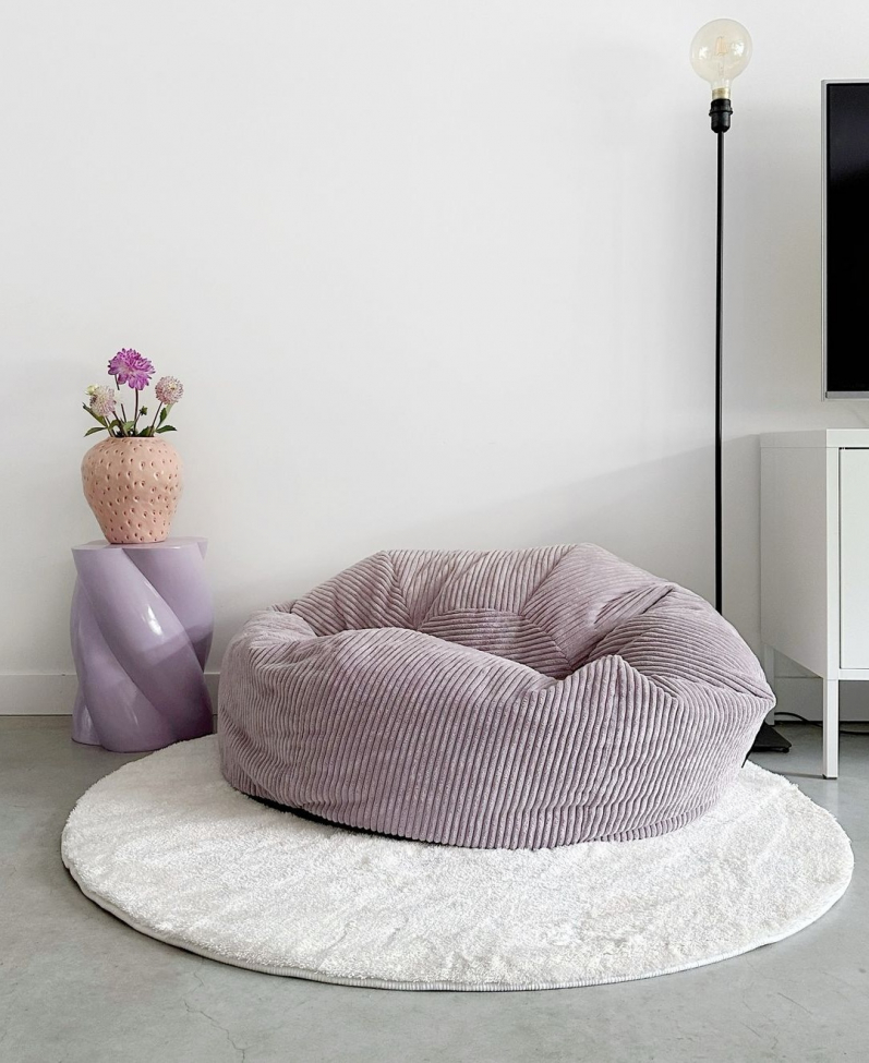 Pyöreä matto 'Aranga Super Soft' 120cm - Valkoinen