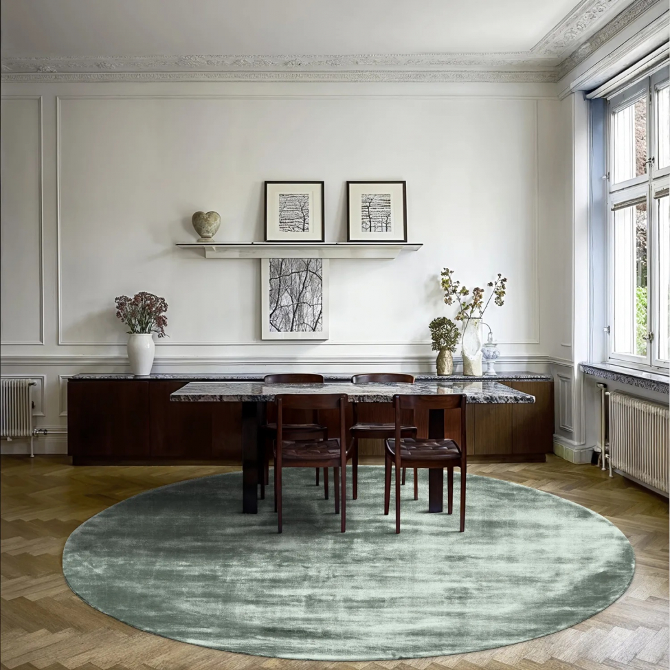 Pyöreä matto 'Jodhpur' 120cm - Vihreä