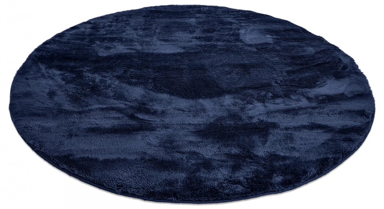 Pyöreä matto 'Aranga Super Soft' 160cm - Tummansininen