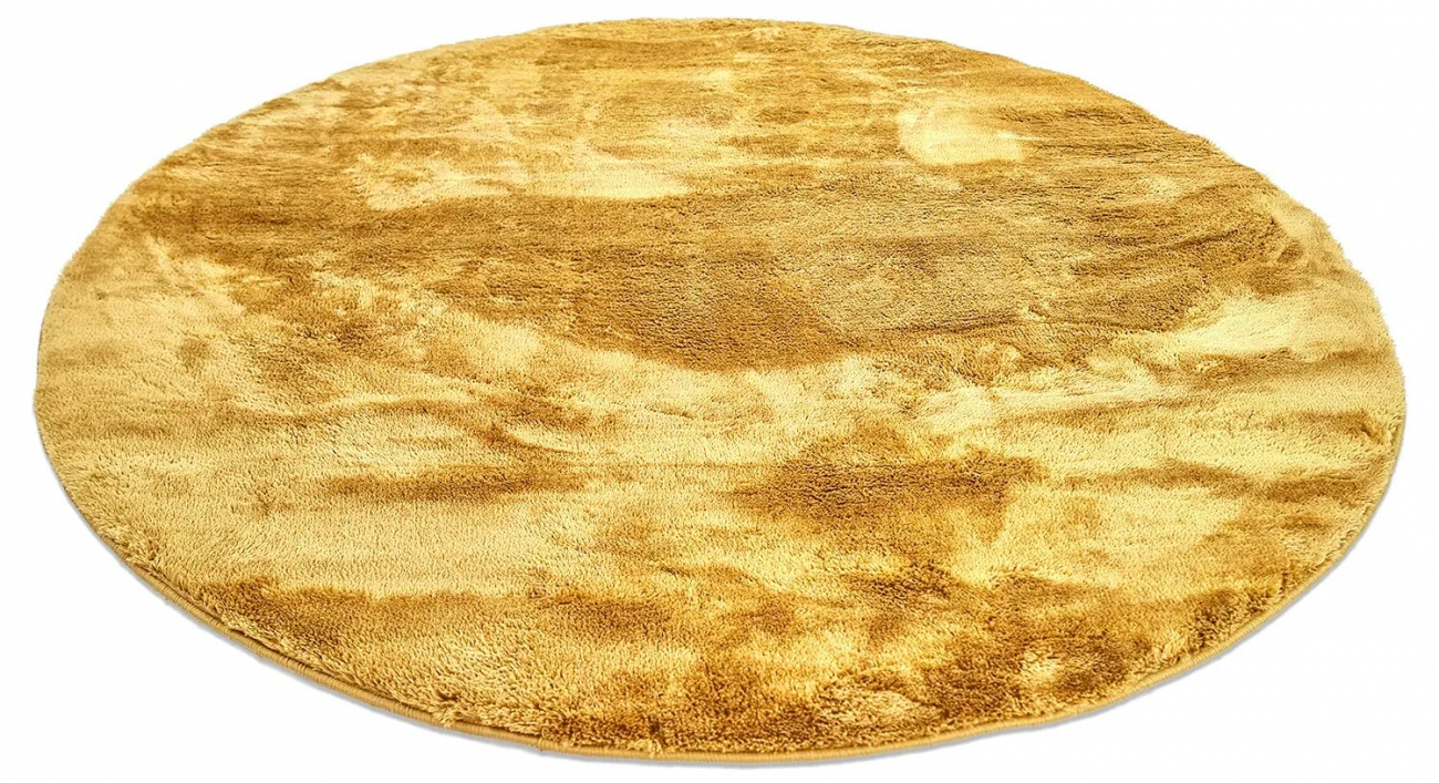 Pyöreä matto 'Aranga Super Soft' 200cm - Keltainen