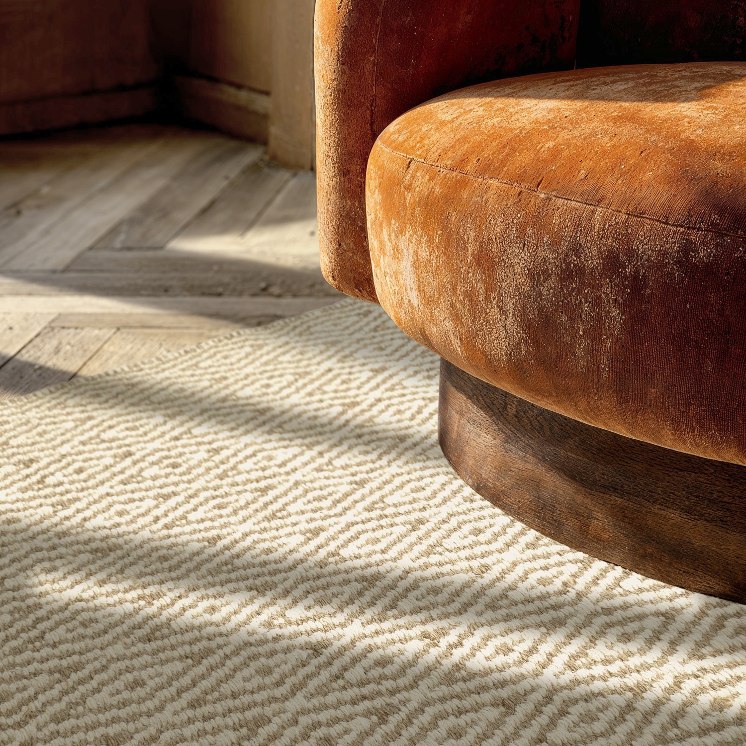 Villamatto 'Monastir' - Beige/valkoinen