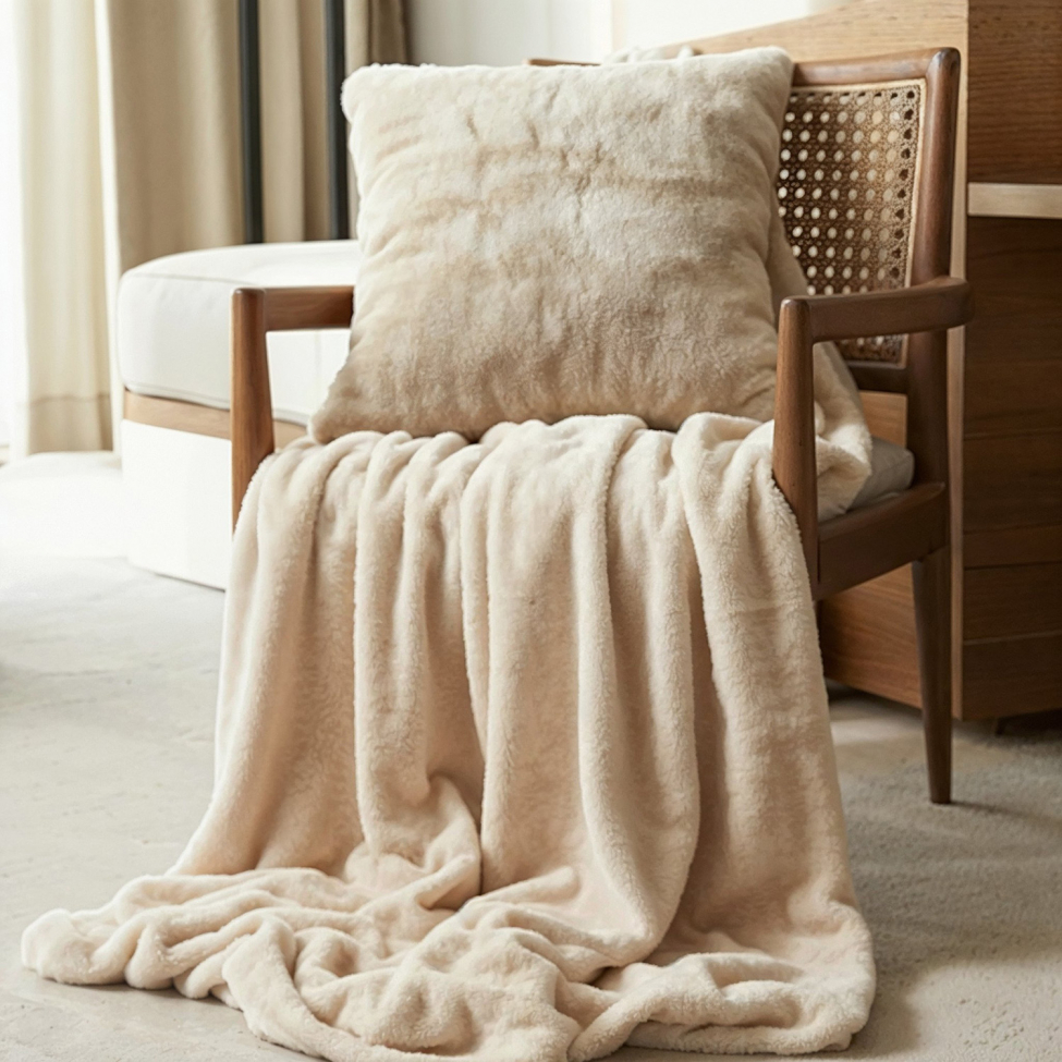 Tyynynpäällinen 'Aranga Super Soft' 45x45cm - Beige