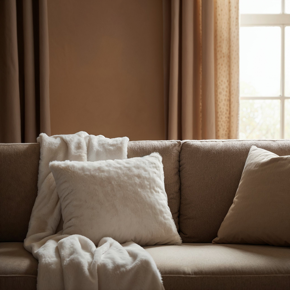 Tyynynpäällinen 'Aranga Super Soft' 45x45cm - Valkoinen