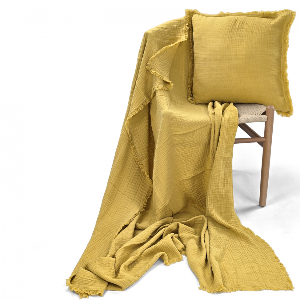 Tyynynpäällinen 'Dorena' 45x45cm - Keltainen