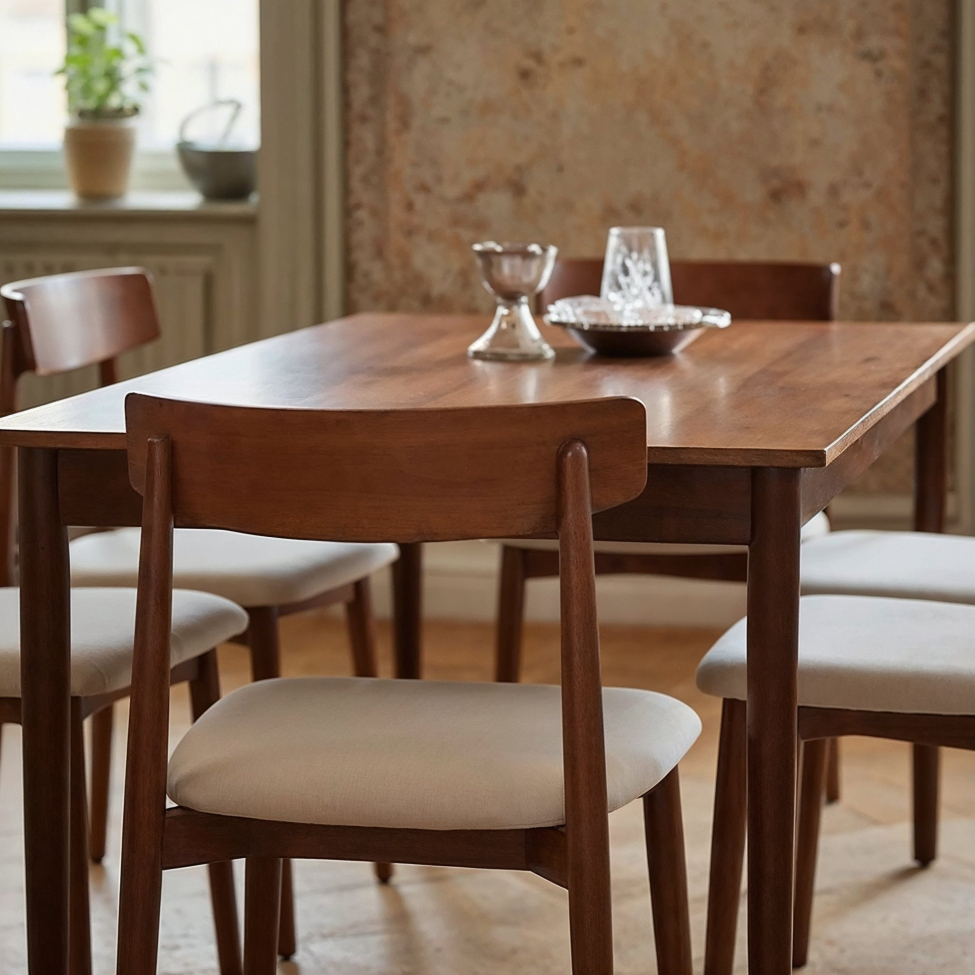 Ruokapöytä 'Fager' 135cm - Pähkinä