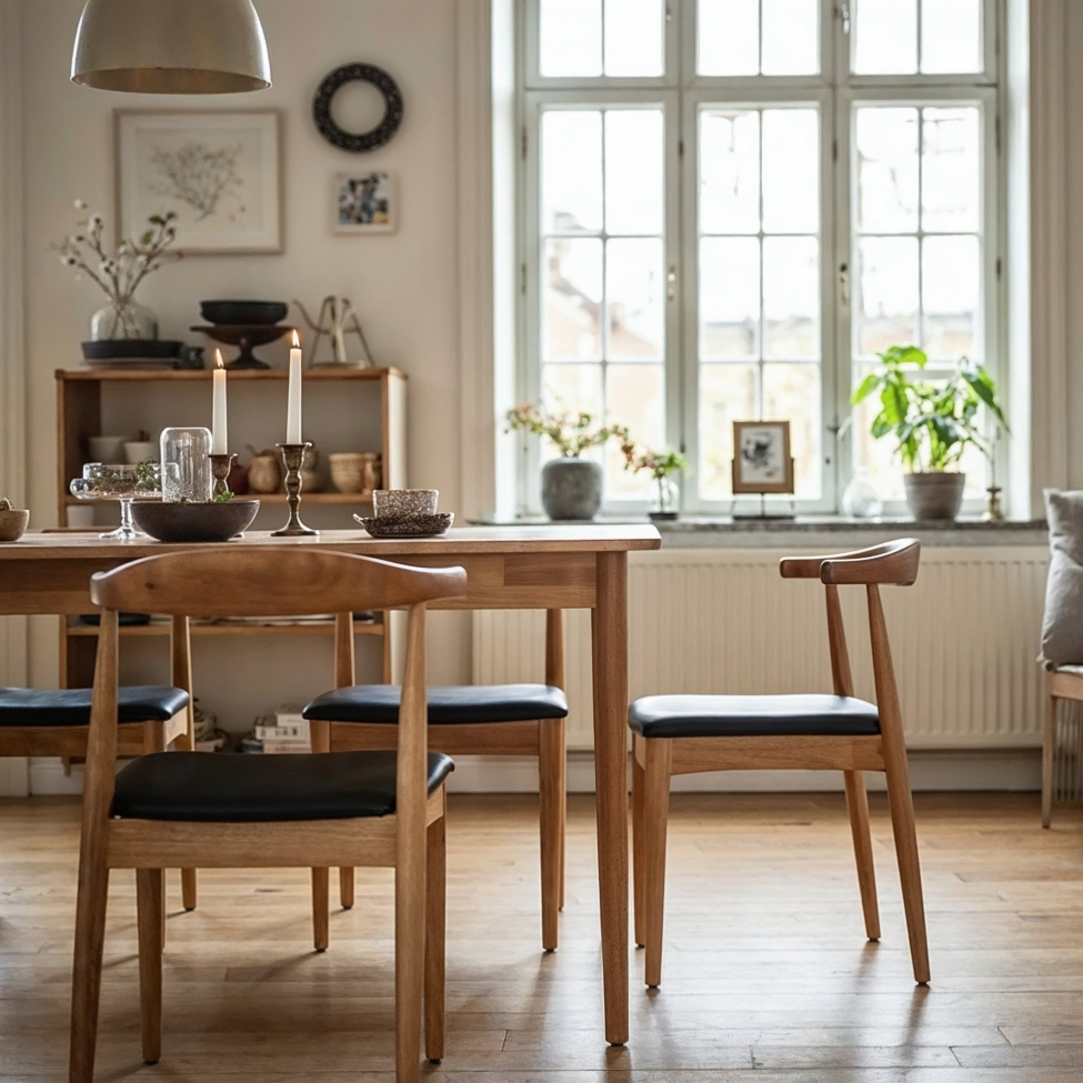 Ruokapöytä 'Fager' 135cm - Luonto