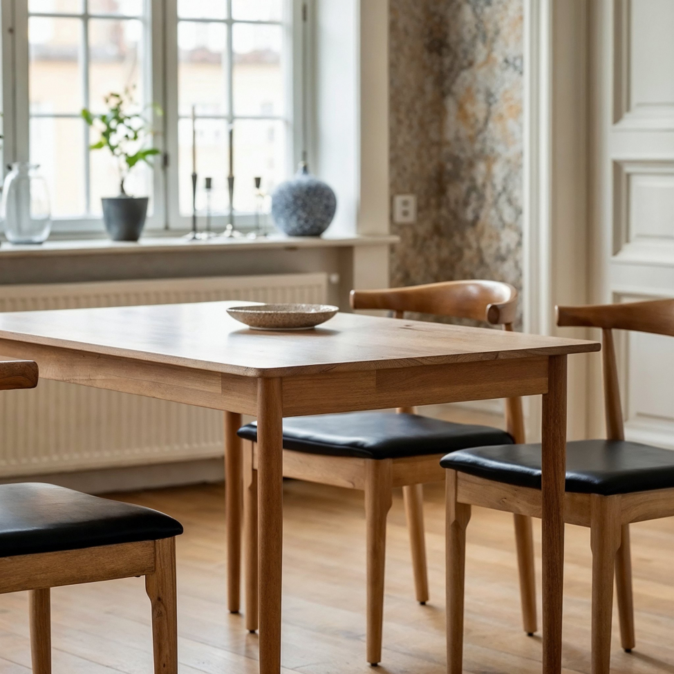 Ruokapöytä 'Fager' 135cm - Luonto