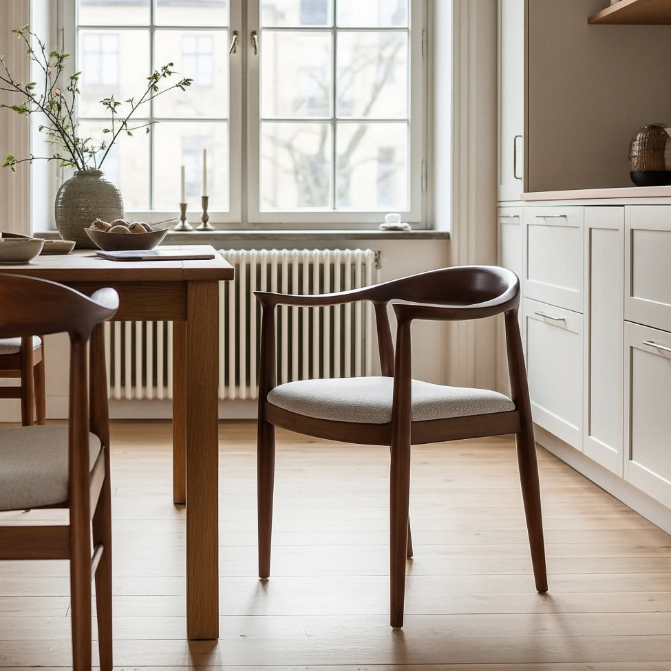 Tuoli 'Ask' - Pähkinä/Harmaa