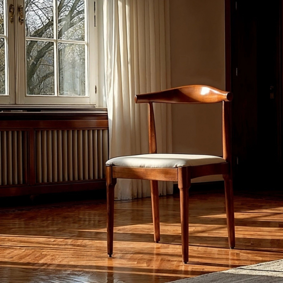 Tuoli 'Fager' - Pähkinä/Beige