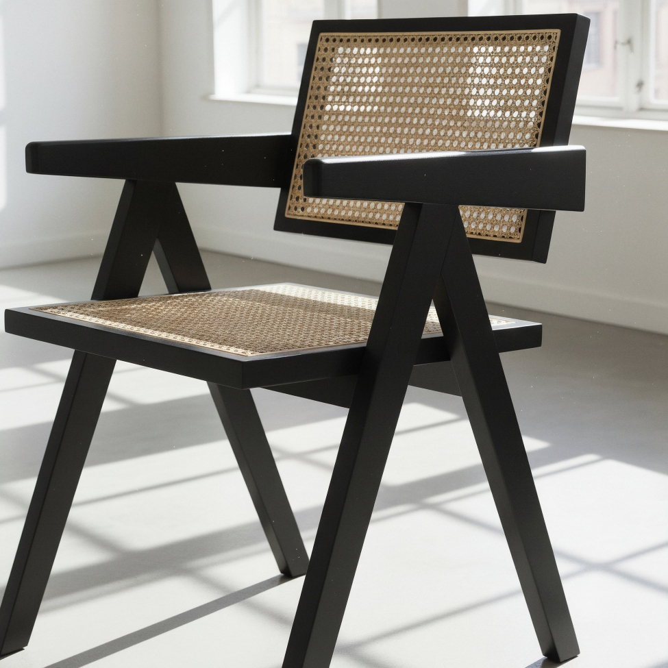 Käsinojatuoli 'Rotting' - Musta