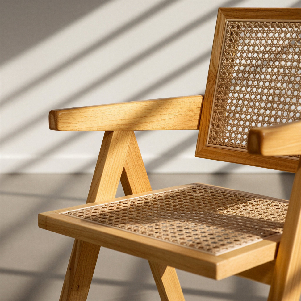 Käsinojallinen tuoli 'Rotting' – Luonnollinen