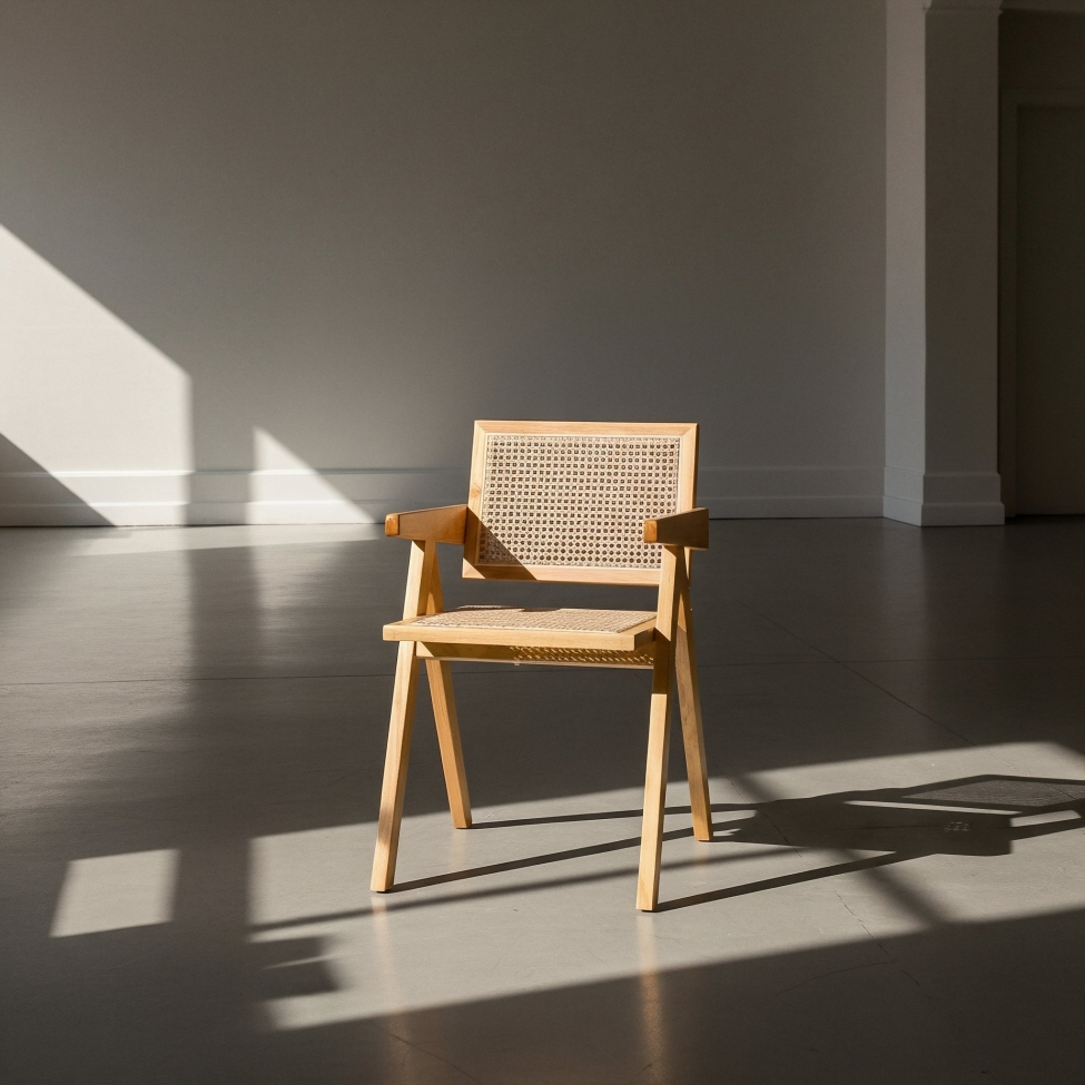 Käsinojallinen tuoli 'Rotting' – Luonnollinen