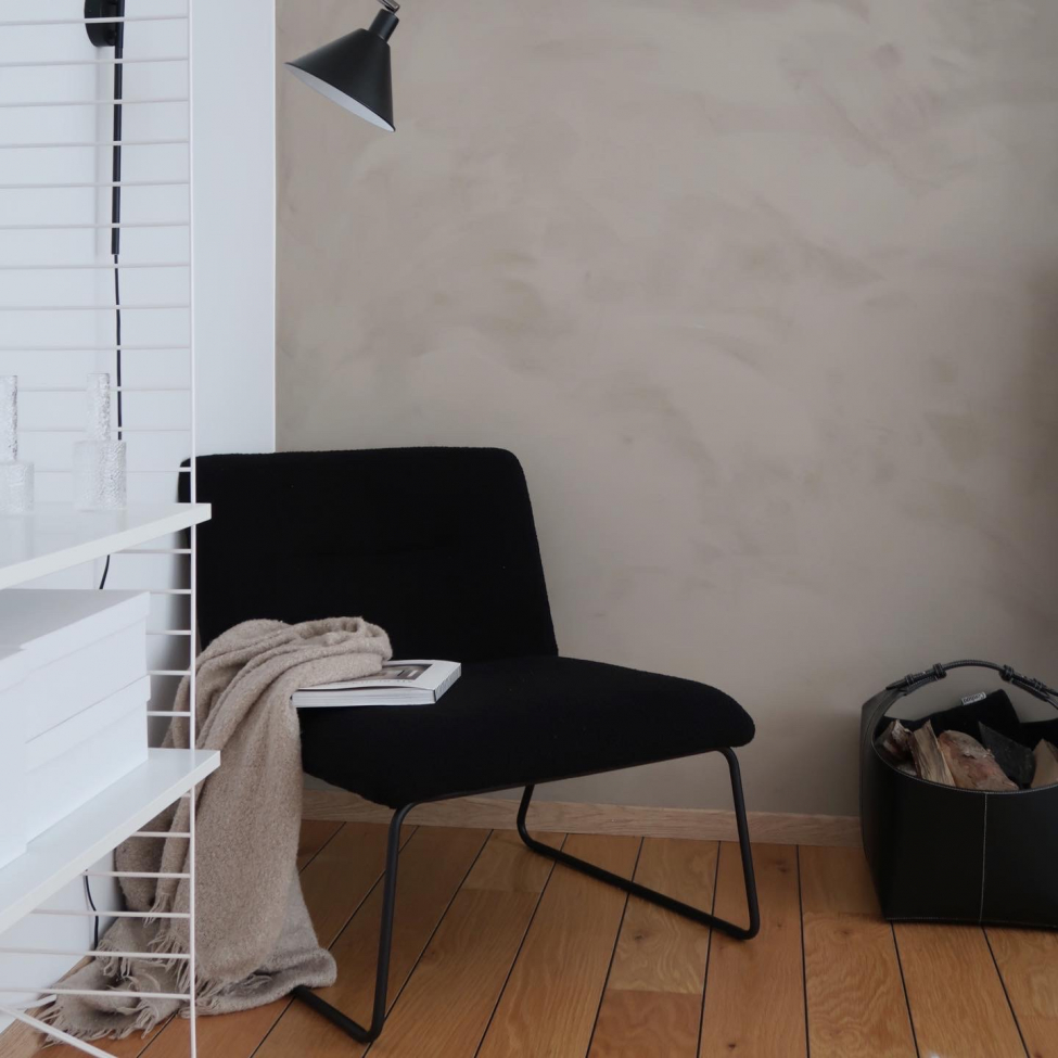 Nojatuoli 'Chelsea' - Musta/Teddy