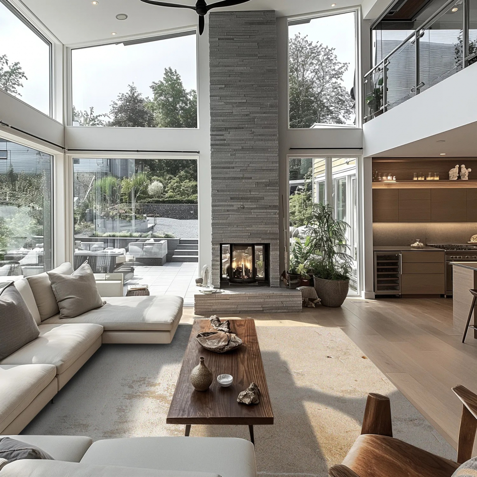 Wilton-matto 'Bornos' 200x280cm - Harmaa/Vaaleanbeige