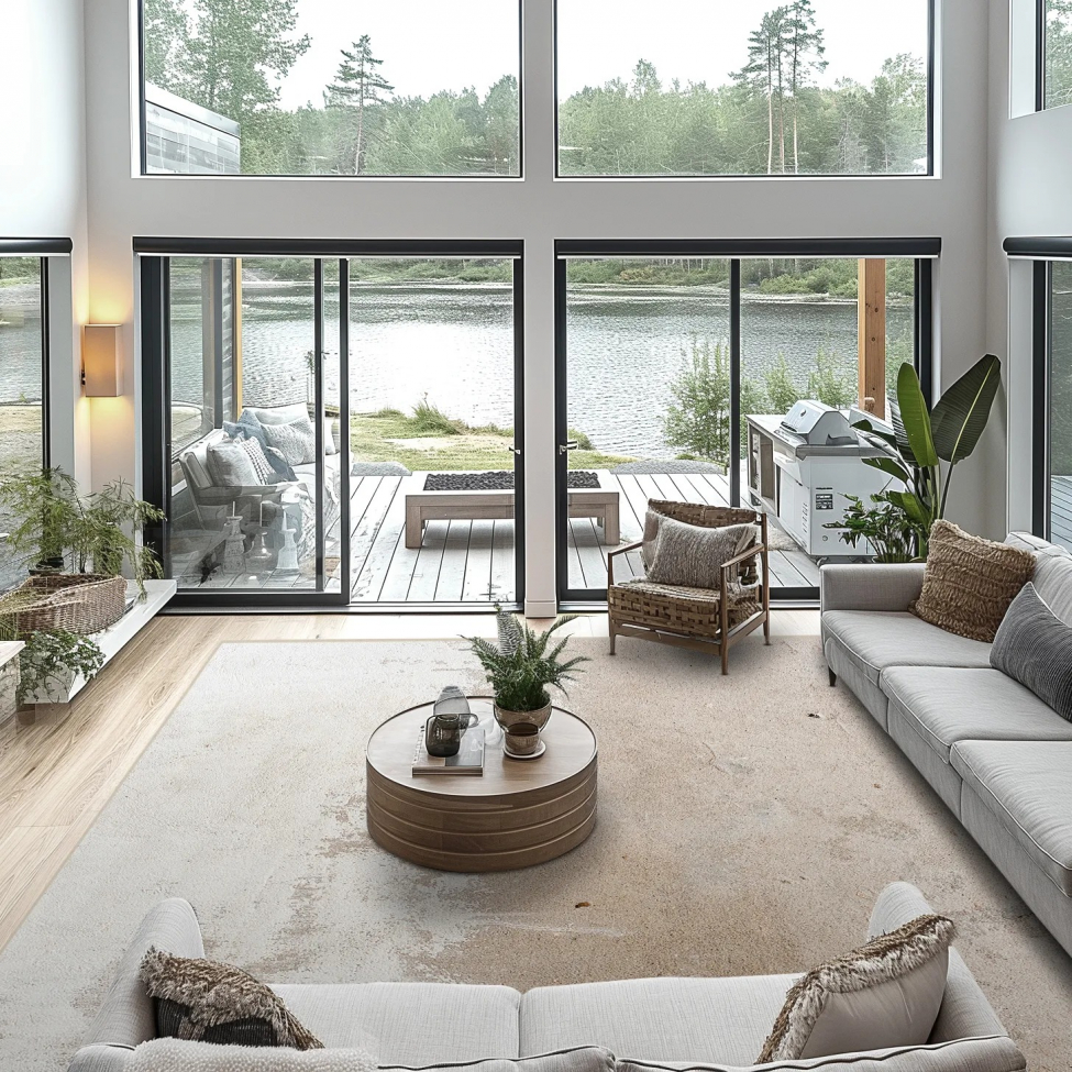 Wilton-matto 'Bornos' 130x190cm - Harmaa/Vaaleanbeige