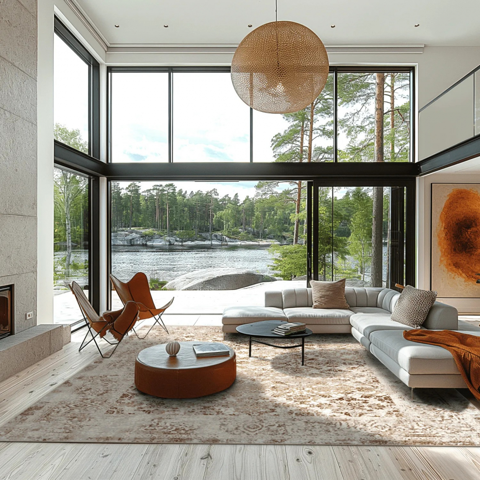 Wilton-matto 'Denizli' 200x280cm - Vaaleanbeige