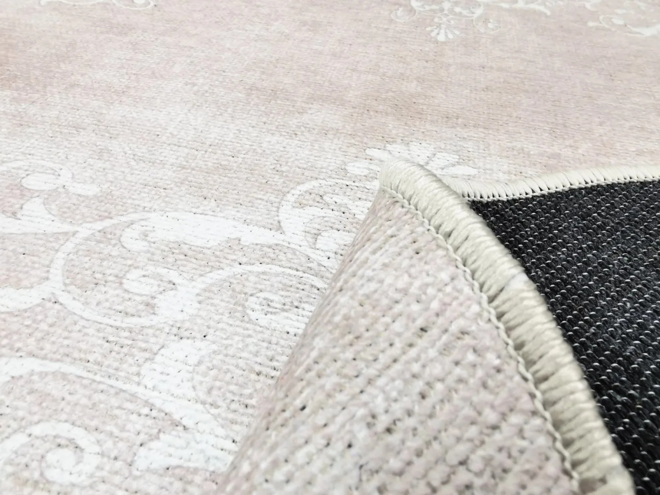 Pyöreä matto 'Santi' 120cm - Beige/Valkoinen