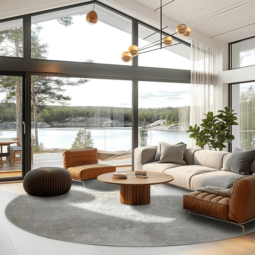 Pyöreä matto 'Malaga' 160cm - Beige