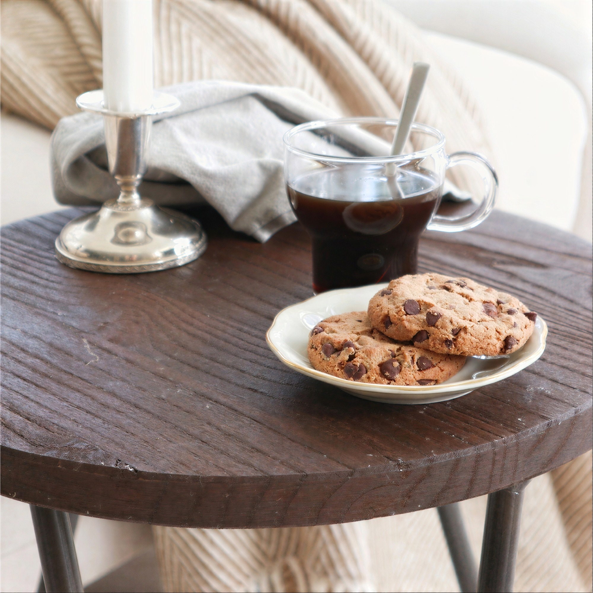 Jakkara 'Rustic' 45cm - Puu/Teräs