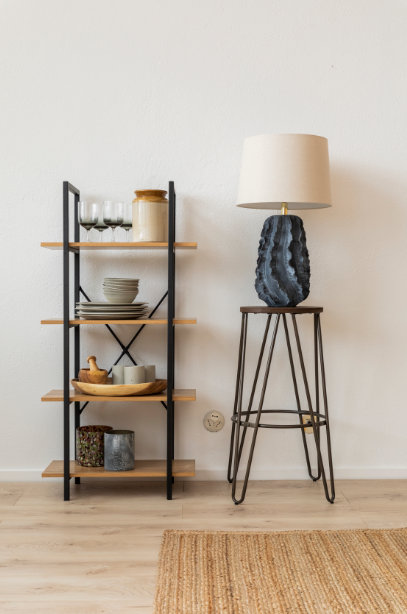 Jakkara 'Rustic' 75cm - Puu/Teräs