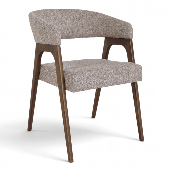 Tuoli \'Alba\' - Pähkinä/Greige ryhmässä Huonekalut / Istumakalusteet / Tuolit @ Reforma (071-walnut-beige)