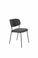 Tuoli \'Jolien\' -Musta/Tumma Harmaa