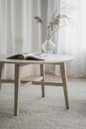 Sohvapöytä \'Filippa\' Pyöreä 90cm - Valkopigmentoitu tammi