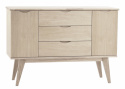 Sivupöytä \'Filippa\' 122x85cm - Tammi/Valkopigmentoitu