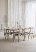 Ruokapöytä \'Filippa\' Pyöreä 120cm - Valkopigmentoitu