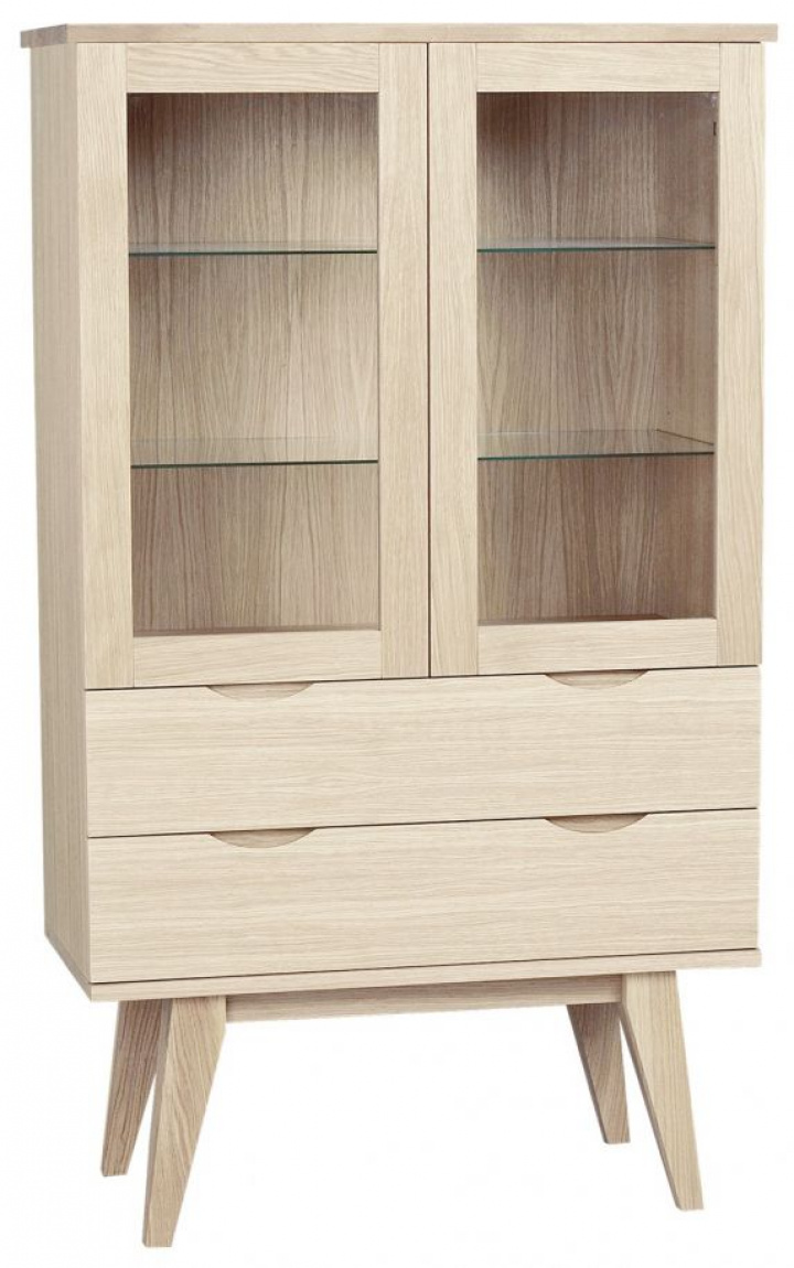 Vitriini \'Filippa\' 81x140cm - Valkopigmentoitu ryhmässä Huonekalut / Hyllyt & säilytys / Kaapit ja lipastot @ Reforma (113787)