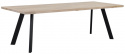Ruokapöytä \'Fred\' 240x100cm - Valkopigmentoitu tammi/Musta