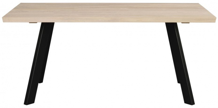 Ruokapöytä \'Fred\' 170x95cm - Valkopigmentoitu Tammi/Musta ryhmässä Huonekalut / Pöydät / Ruokapöytä @ Reforma (117422)