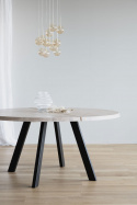 Ruokapöytä \'Fred\' Pyöreä 160cm - Valkopigmentoitu