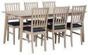 Ruokapöytä \'Filippa\' 170x105cm - Tammi/Valkopigmentoitu