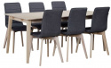 Ruokapöytä \'Filippa\' 170x105cm - Tammi/Valkopigmentoitu