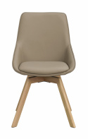 Tuoli \'Alison\' Nahka - Beige/koivu