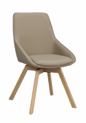 Tuoli \'Alison\' Nahka - Beige/koivu