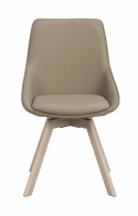 Tuoli \'Alison\' Nahka - Beige/valkoinen
