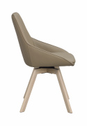 Tuoli \'Alison\' Nahka - Beige/valkoinen