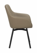 Käsinojatuoli \'Alison\' Nahka - Beige/musta