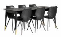 Ruokapöytä \'Fenwood\' - Musta 180x90cm