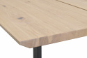 Ruokapöytä \'Melville\' 210x95cm - Valkopigmentoitu tammi/Musta