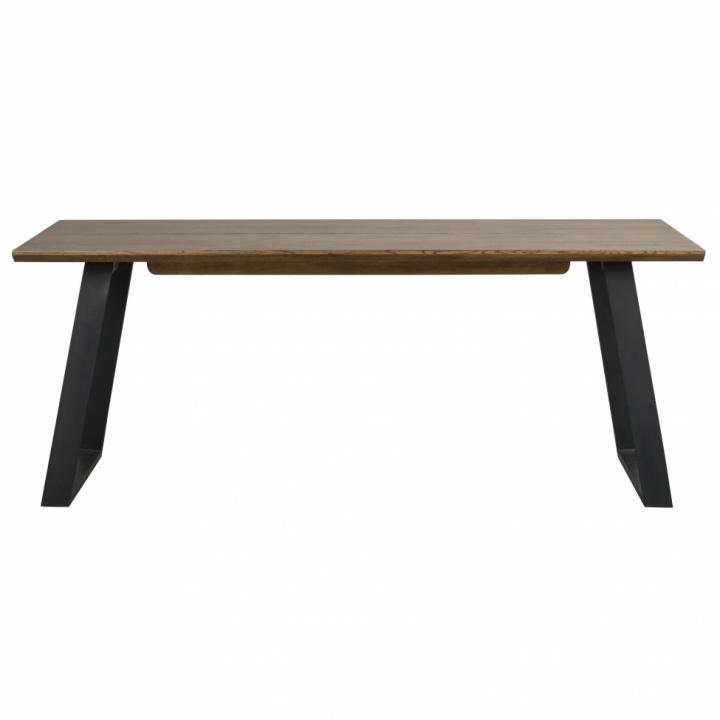 Ruokapöytä \'Melville\' 210x95cm - Ruskea/Musta ryhmässä Huonekalut / Pöydät / Ruokapöytä @ Reforma (119374)