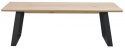 Pöytä \'Melville\' 140x65cm - Valkopigmentoitu tammi/Musta