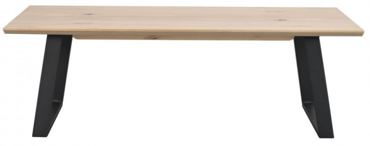 Pöytä \'Melville\' 140x65cm - Valkopigmentoitu tammi/Musta ryhmässä Huonekalut / Pöydät / Pöytä @ Reforma (119384)