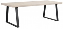 Ruokapöytä \'Brooklyn\' 220x95cm - Valkopigmentoitu/Musta U-jalat